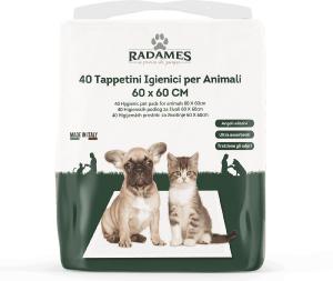 40 Tappetini igienici per animali 60x60 cm