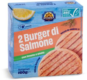 Burger di salmone con limone e aneto surgelati 2 pezzi