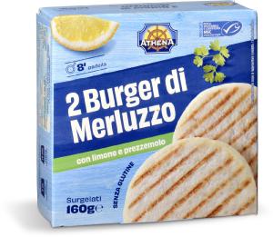 Burger di merluzzo con limone e prezzemolo surgelati 2 pezzi