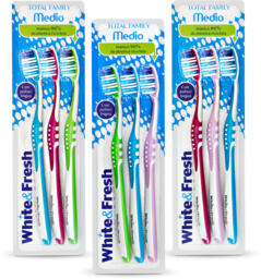 Spazzolino da denti Total Family - Medio 3 pezzi