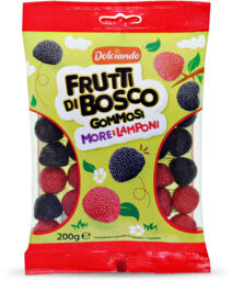 Caramelle gommose more e lamponi