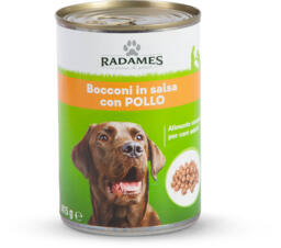 Bocconi in salsa con pollo per cani