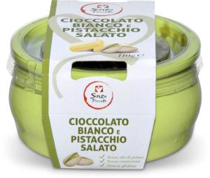 Dessert cioccolato bianco e pistacchio salato