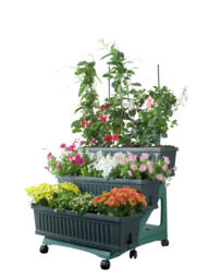 Set 3 fioriere color verde