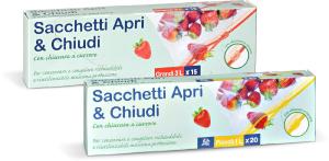 Sacchetti apri e chiudi con chiusura a cursore