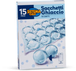 Sacchetti per cubetti di ghiaccio 15 pezzi