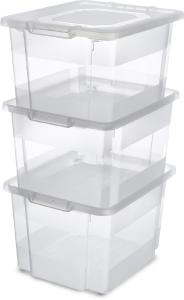 SET 3 CONTENITORI 24L CON COPERCHIO