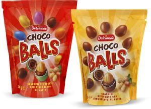 Arachidi ricoperte di cioccolato al latte "Choco balls"