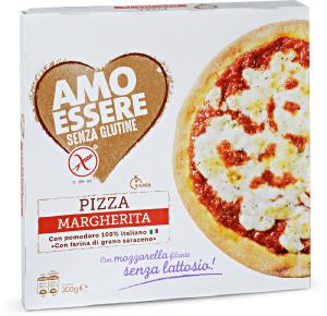 Pizza margherita senza glutine e senza lattosio surgelata
