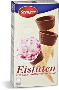 Coni in cialda per gelato con cioccolato 6 pezzi