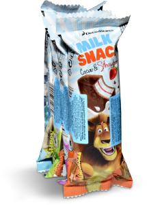 Milk snack con cacao e fragola