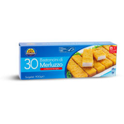 Bastoncini di merluzzo surgelati 30 pezzi