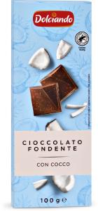 Tavoletta cioccolato fondente con cocco
