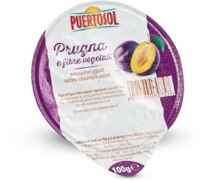 Polpa di frutta prugna e fibre vegetali