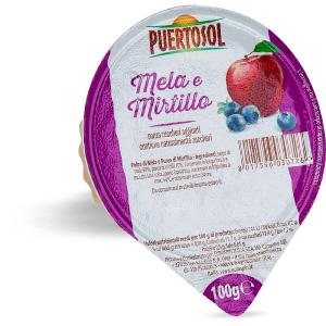 Polpa di frutta gusto mela e mirtillo