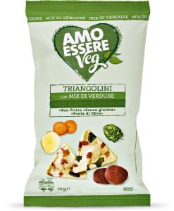 Mini gallette triangolini con mix di verdure