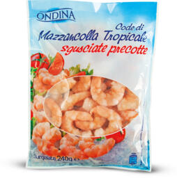Code di mazzancolla tropicale sgusciate surgelate