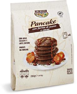 Pancake con farina di avena e cacao