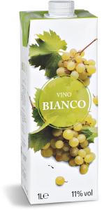 Vino bianco in brick