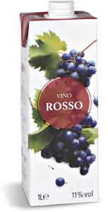 Vino rosso in brick