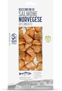 Bocconcini di salmone norvegese affumicato