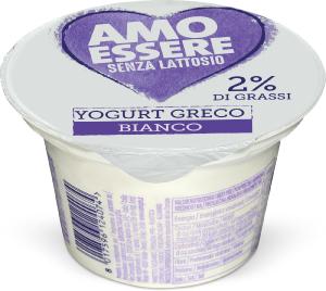 Yogurt greco bianco senza lattosio 2%