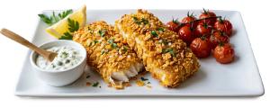 Merluzzo in crosta di cornflakes
