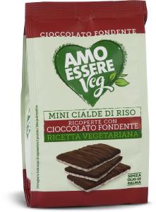Mini cialde di riso con cioccolato fondente
