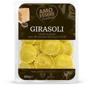 Girasoli cacio e pepe con Pecorino Romano DOP