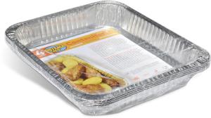 Contenitori in alluminio senza coperchio 4 pezzi 8 porzioni
