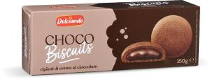 Biscotti ripieni di crema al cioccolato