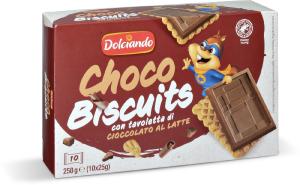 Biscotti con tavoletta di cioccolato al latte