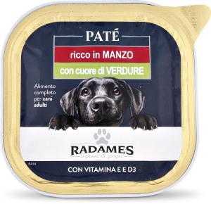 Patè ricco in manzo con cuore di verdure per cani