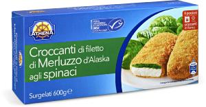 Filetti di merluzzo croccanti agli spinaci surgelati