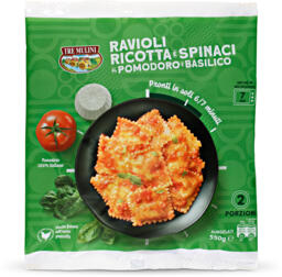 Ravioli con ricotta e spinaci al pomodoro e basilico surgelati