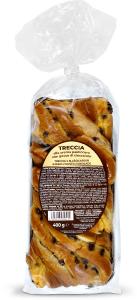 Treccia alla crema pasticcera con gocce di cioccolato