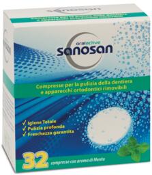 Compresse per la pulizia della dentiera e apparecchi ortodontici rimovibili 32 pezzi