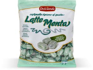 Caramelle ripiene al gusto latte menta