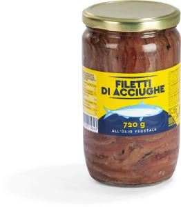 Filetti di acciughe all'olio vegetale