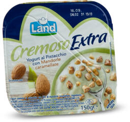 Yogurt al pistacchio con mandorle caramellate