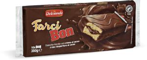 Merendina "Farcibon" con crema al cacao e ricopertura al cacao
