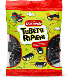 Caramelle tubetti di liquirizia ripieni
