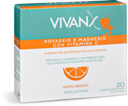 Integratore potassio e magnesio con vitamina C senza zuccheri 20 bustine