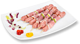 Mini spiedini di suino rustici