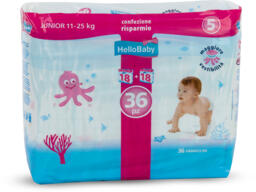 Pannolini pacco doppio junior 36 pezzi