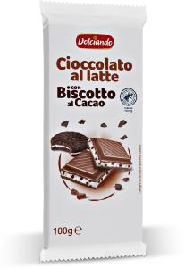 Cioccolato al latte con biscotto al cacao