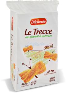Trecce con granelli di zucchero