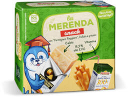 Snack La Merenda con Parmigiano Reggiano, frullato e grissini