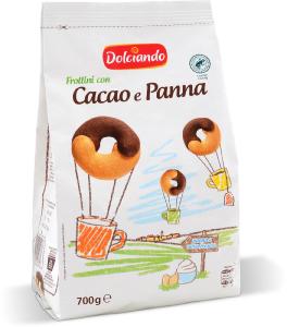 Biscotti frollini con cacao e panna