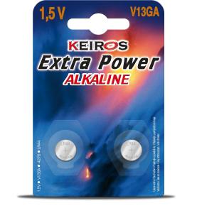 Pile a bottone keiros extra power alkaline 2 pezzi